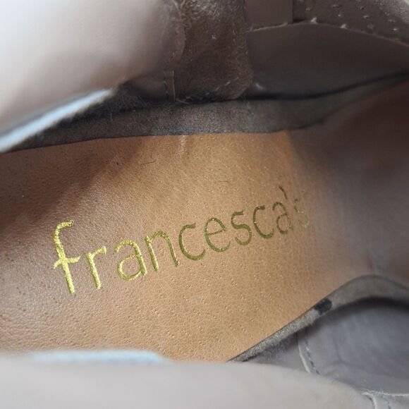 Francesca Women’s New Boot Open Toe Bootie Perforated Faux Suede Zipper Size 8.5 - Picture 9 of 10